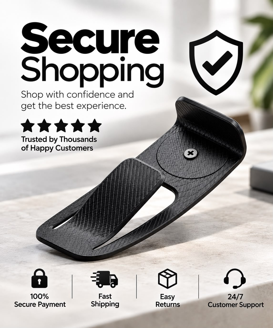 360° Flexible Door Stopper | Heavy Duty Door Holder