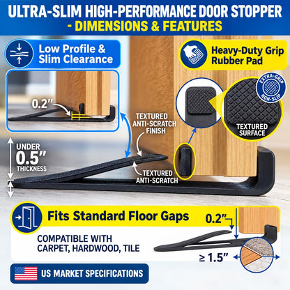 360° Flexible Door Stopper | Heavy Duty Door Holder